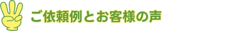 ご依頼例とお客様の声